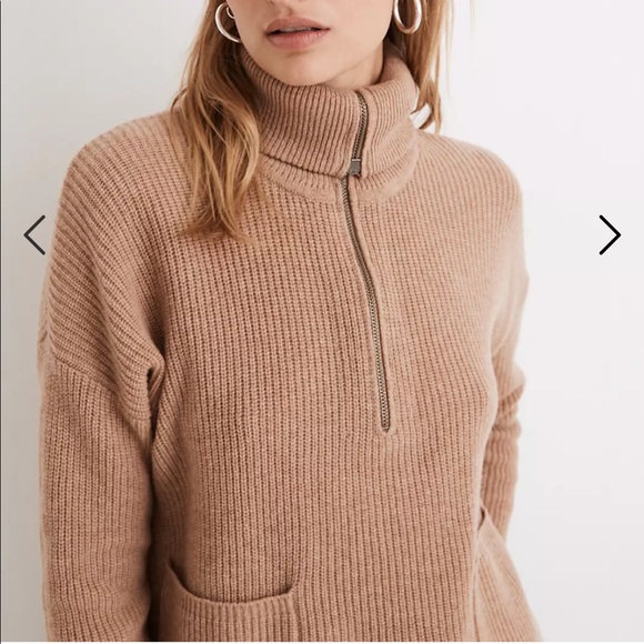 Madewell Glenbrook Half-Zip Pullover Sweater NWT - Picture 5 of 5